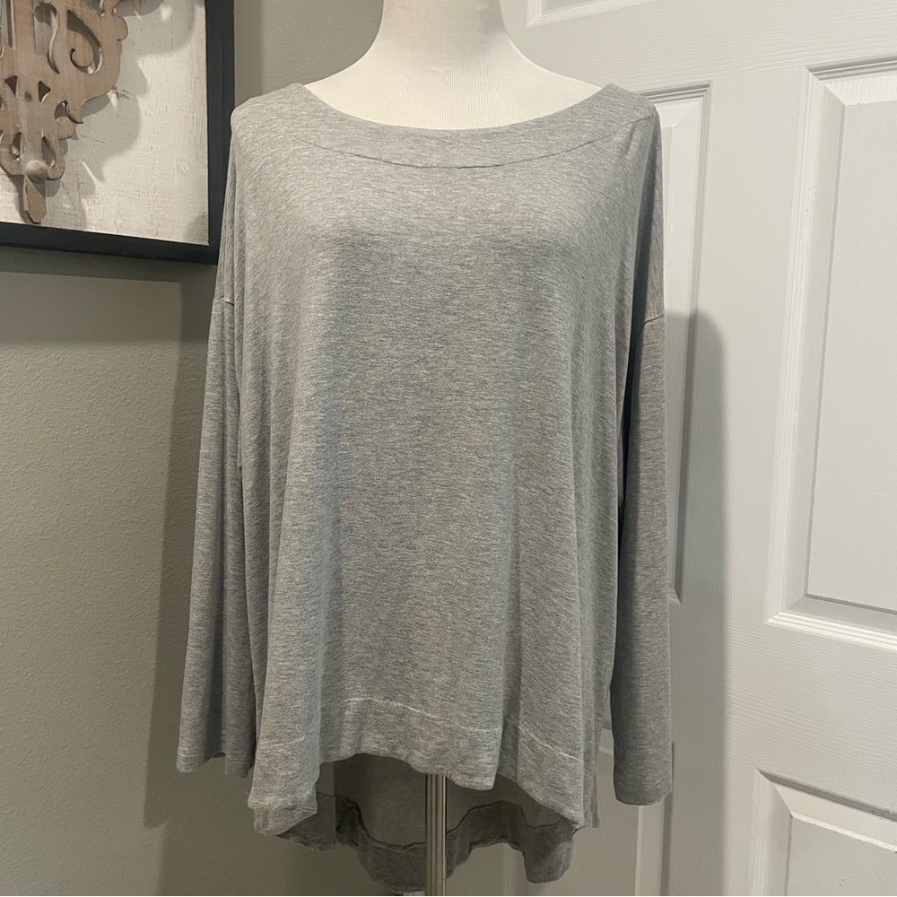 Bryn Walker Evan Size XL Gray High Low Hem Pullover Lightweight Sweatshirt USA